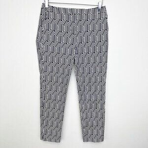 Boden Blue & White Geometric Pants 4